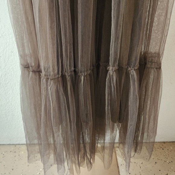 Women's Mia Joy Brown Sheer Maxi Dress XS - Picture 5 of 5